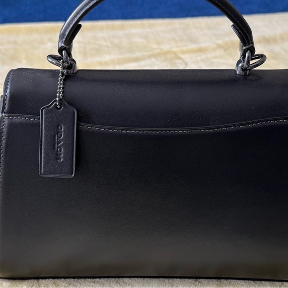 Coach Black Satchel with Structured Design - Picture 4 of 8